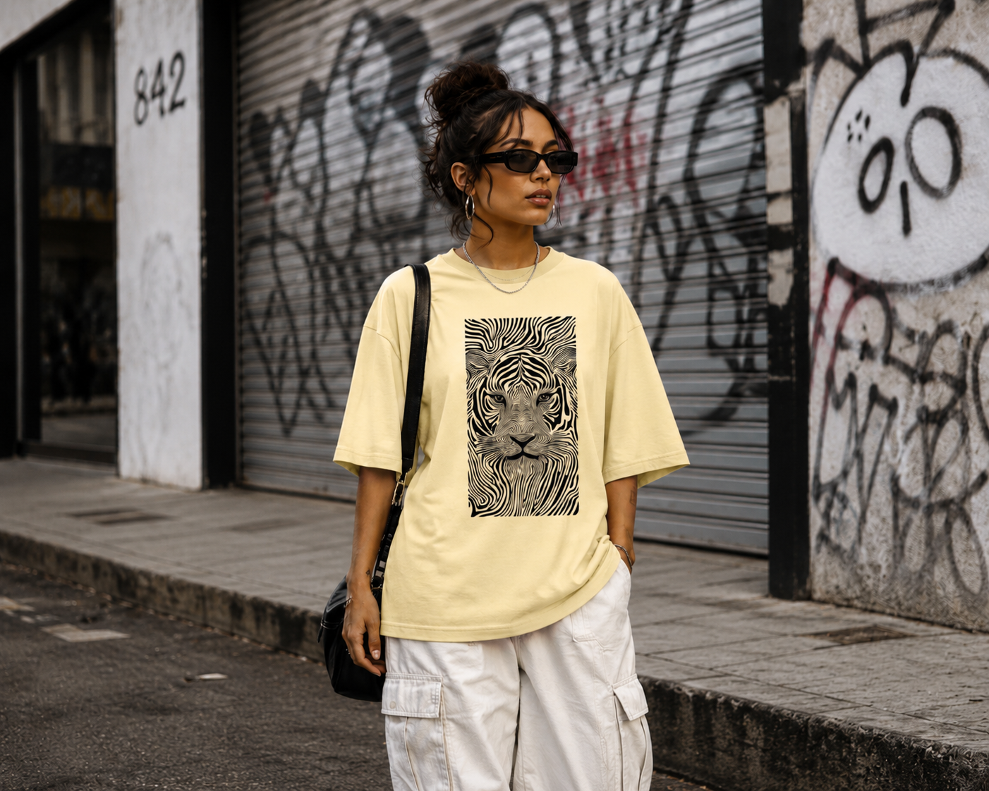 Hypnotic Tiger Unisex Oversized Tee