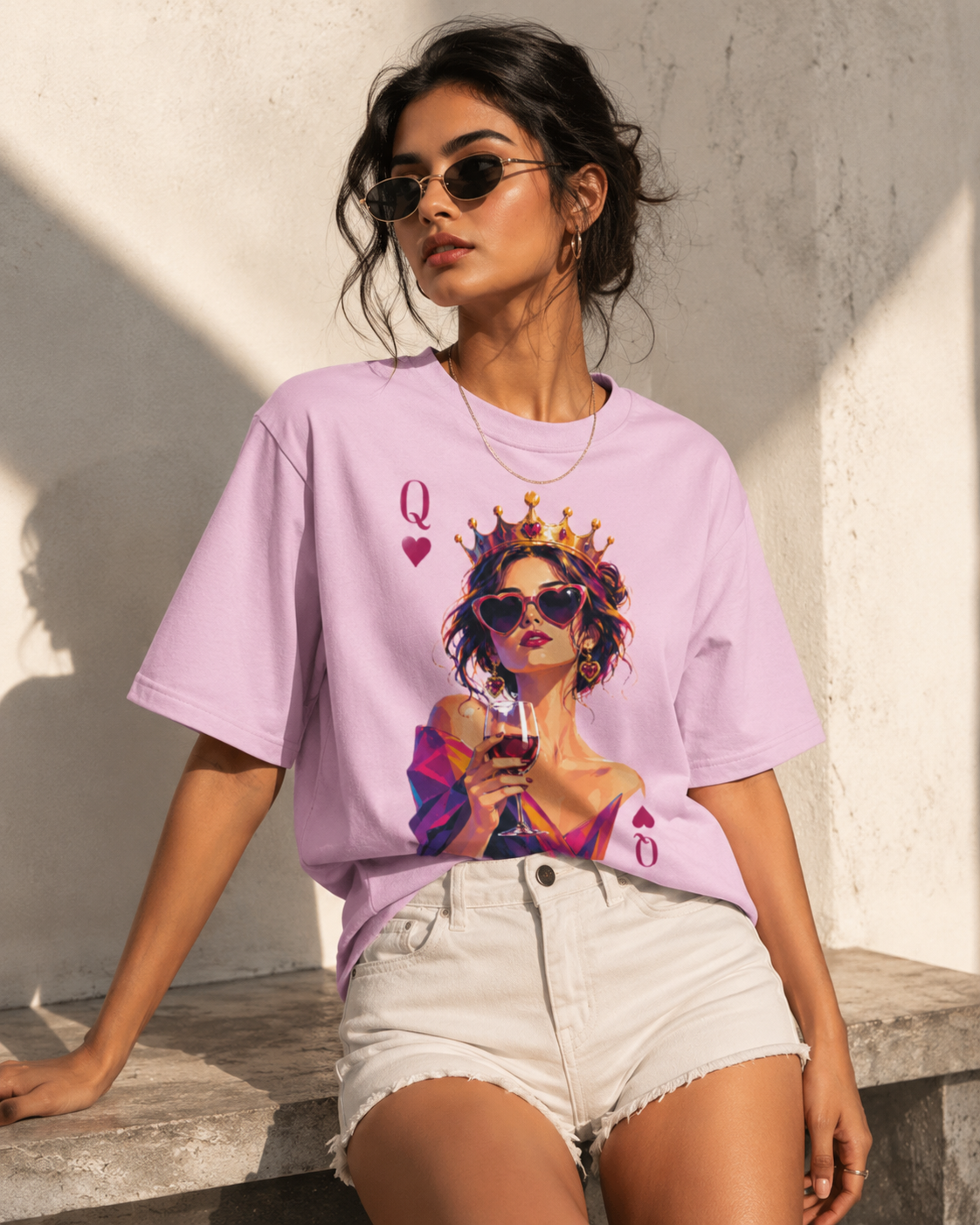Queen of Hearts Oversized Tee