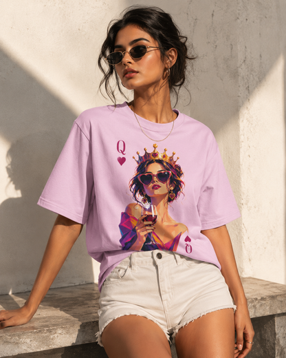 Queen of Hearts Oversized Tee